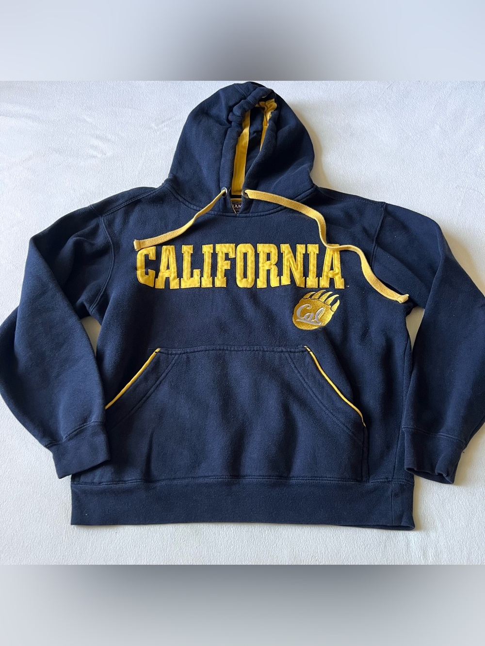 Cal State University Champs Navy Blue and Gold "California" Pullover Hoodie